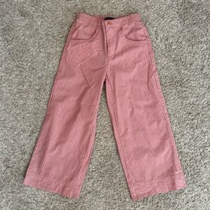 Tea Collection Pink Pinstripe Wide-Leg Pants, size 5